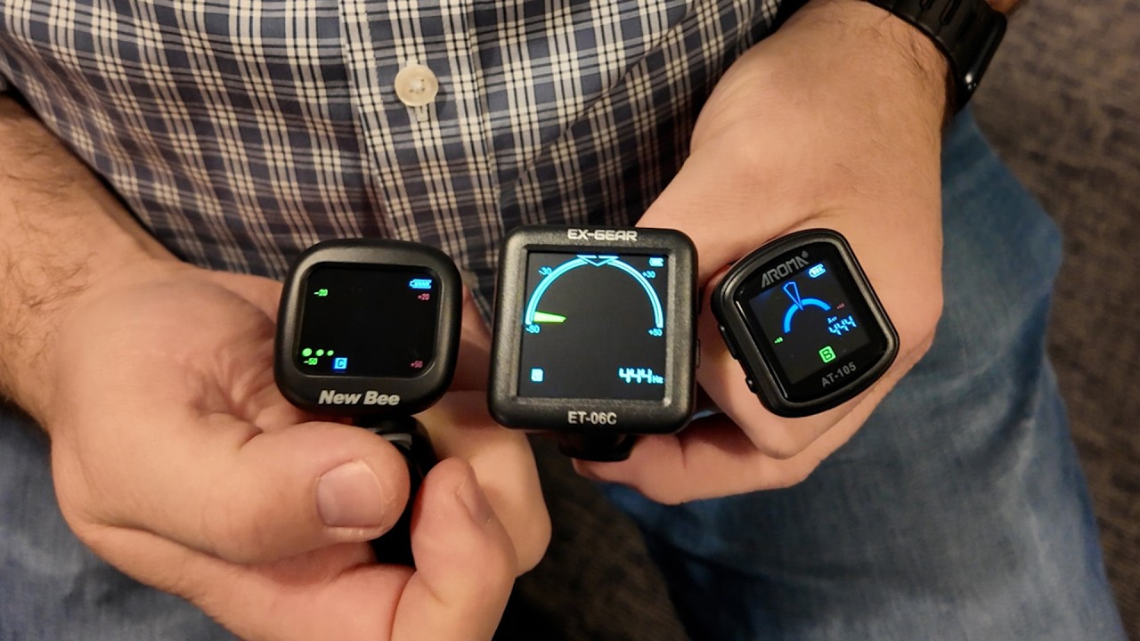 Comparing 3 rechargeable clip on guitar tuners