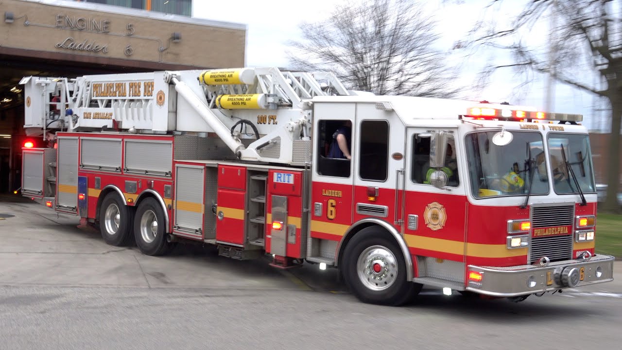 Philadelphia Fire Department Engine 5, Ladder Tower 6 & Battalion 11 Responding