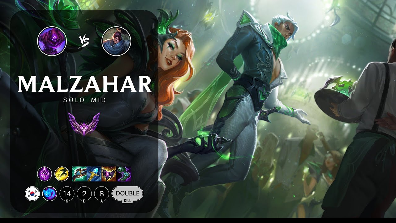 Malzahar Mid vs Yasuo - KR Master Patch 14.4