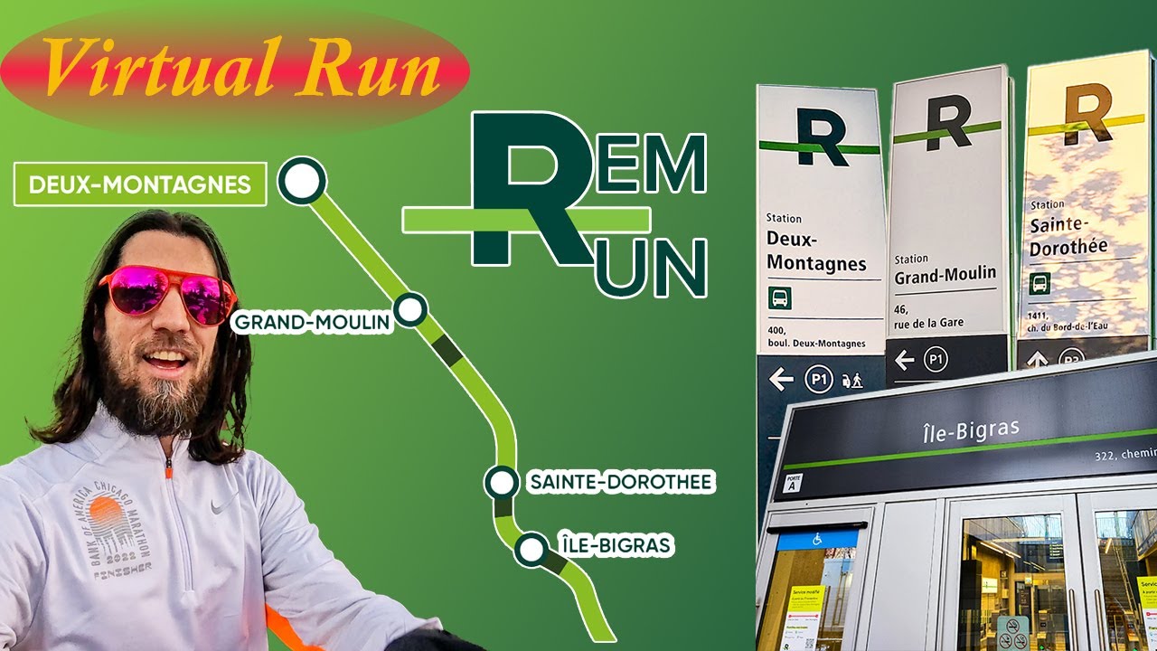 Virtual Run - Video for Treadmill - RUN the REM : Part 1 - Deux-Montagnes/Île-Bigras