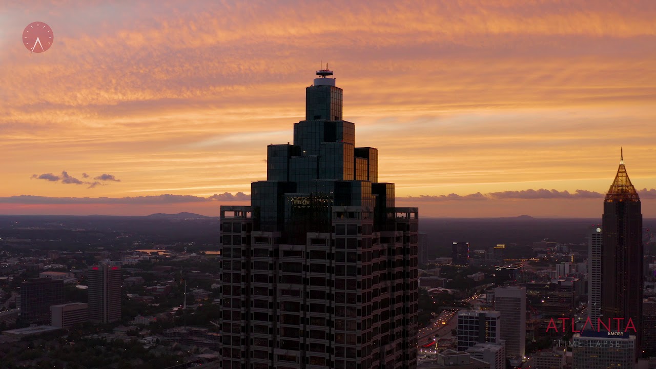 The Atlanta Sunset : 4K Aerial Drone