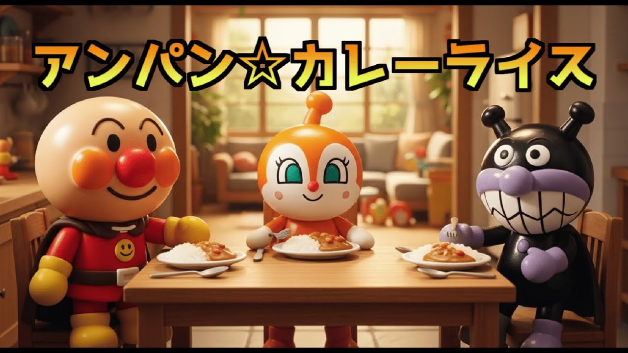 アンパン☆ごはんのじかん🍚カレーライス🍛Anpan☆Dinner Song#アンパンマン #あんぱんまん  #アンパンマンの歌 #歌  #youtubekids