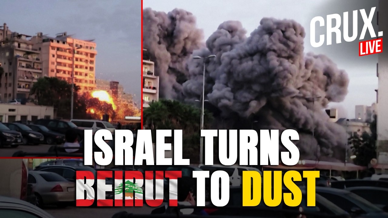 LIVE | On Camera : Massive Israeli Strikes Reduces Beirut Buildings To Rubble | Iran War | Hezbollah