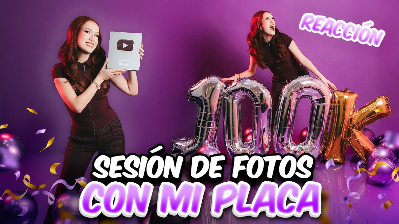 SESION DE FOTOS CON MI PLACA DE 100K SUSCRIPTORES😳🤩😱*unboxing*|Yulis 