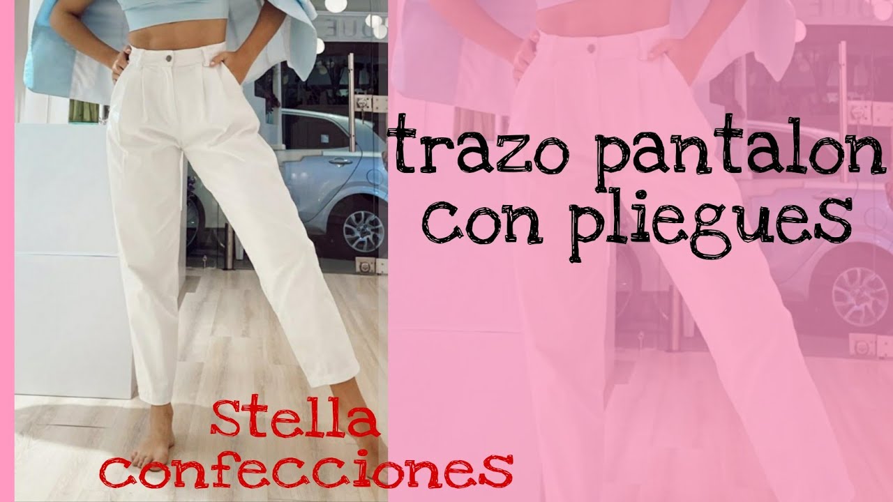 trazo de pantalón con pliegues
