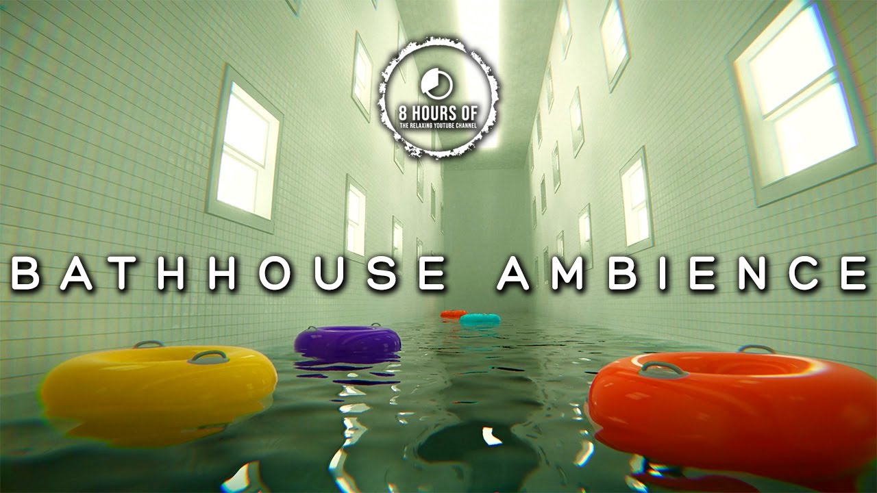 Abandoned Bathhouse Ambience | Sleep Better TONIGHT with Soothing Pools ASMR White Noise!
