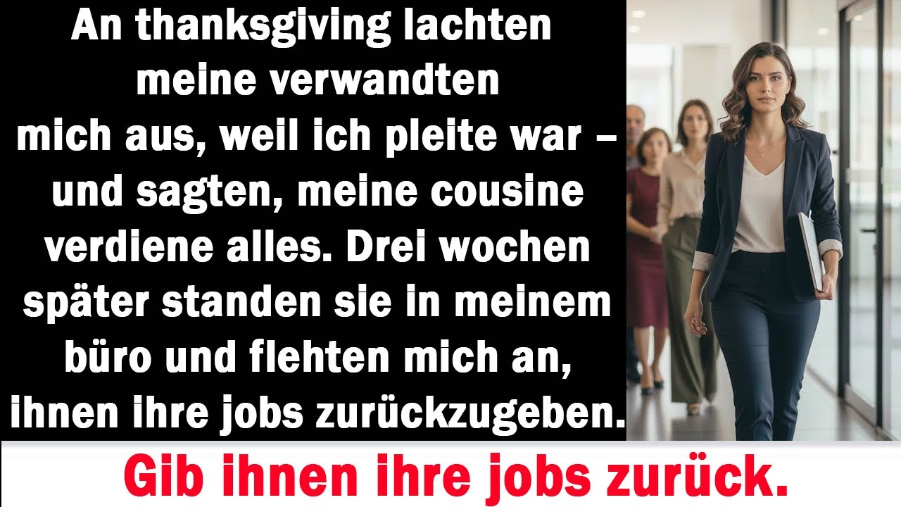 Meine verwandten sagten, ich würde nie erfolg haben – wochen später warteten sie vor meinem büro