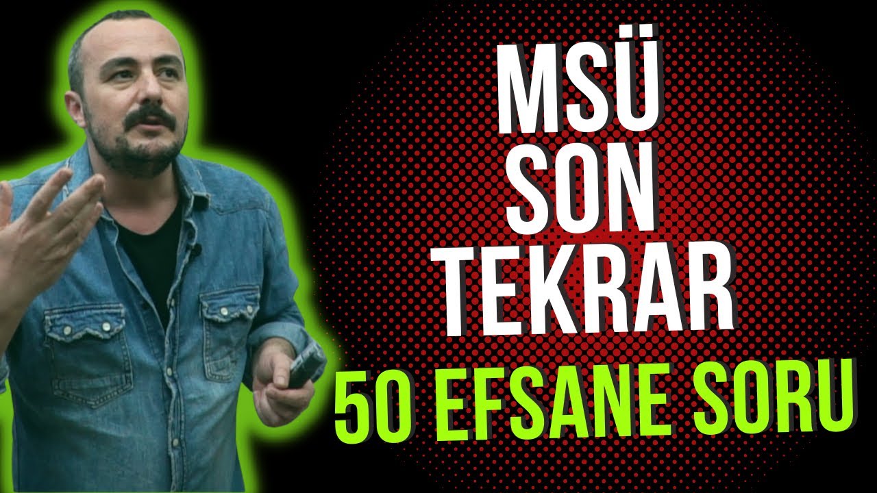MSÜ MATEMATİK SON TEKRAR BU SORULARI ÇÖZMEDEM GİRME