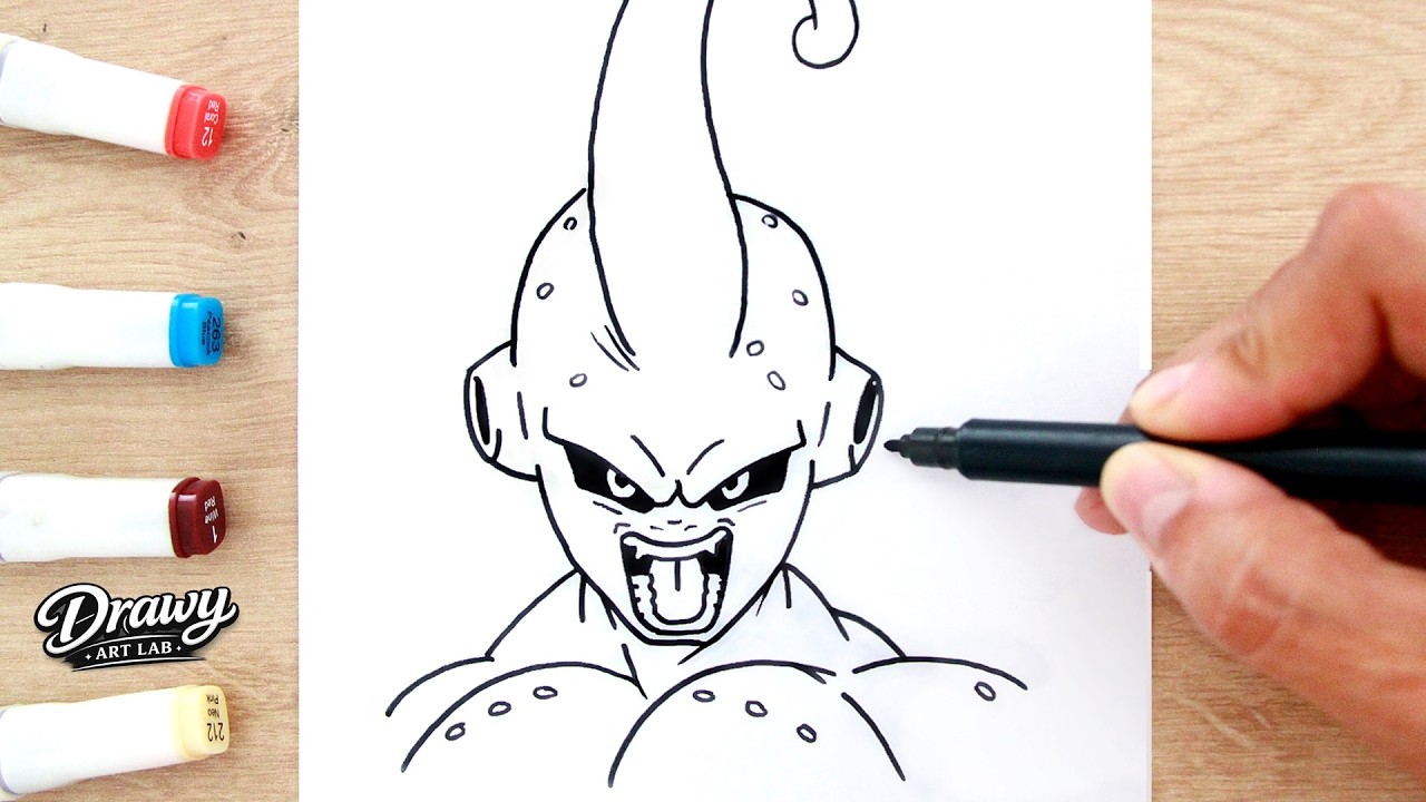 How to Draw KID BUU Easy ✍️ | Dragon Ball Z Step by Step Drawing and Coloring