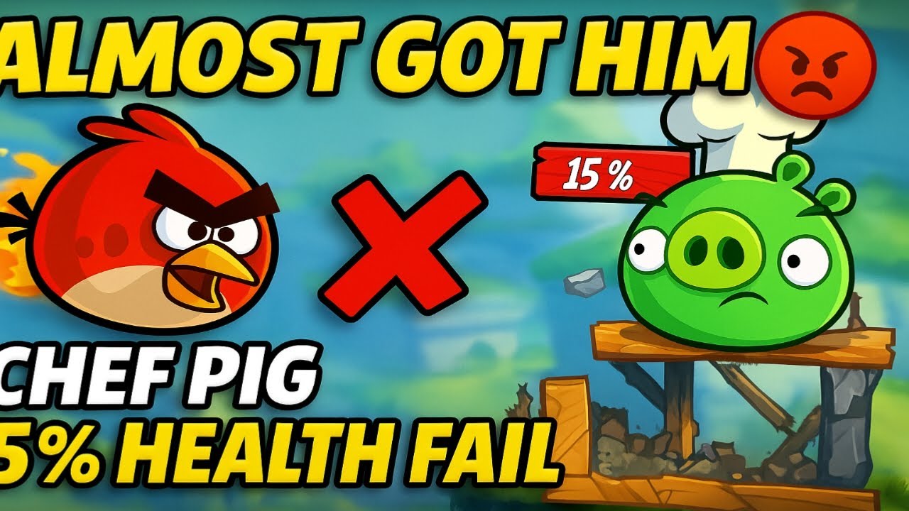 Almost Got Him! 😤 Chef Pig 15% Health Fail | Angry Birds 2 Daily Challenge"