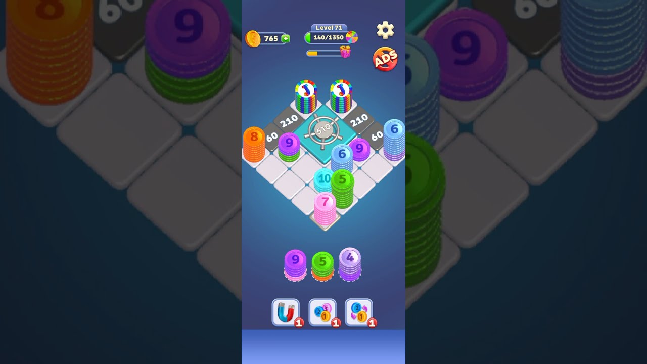 Coin Stack Puzzle Level 71 | GAME Walkthrough
