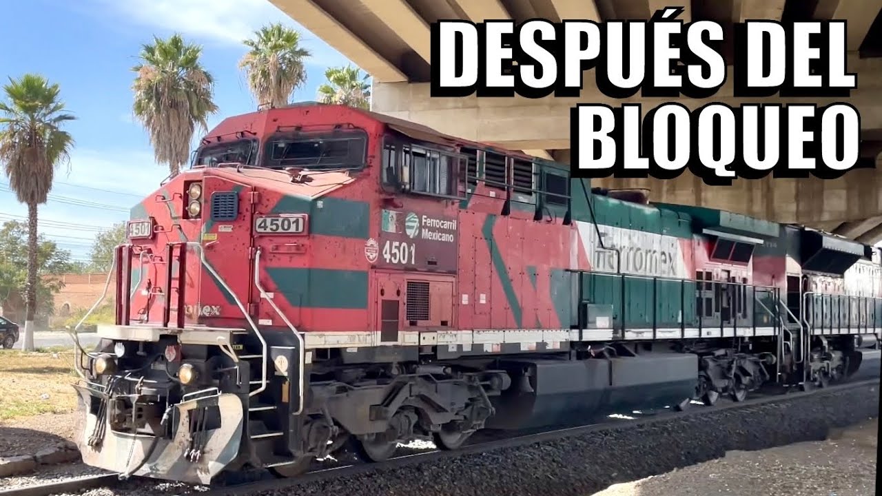 Tarde llena de Trenes después de estar vandalizado uno y bloquear la vía Principal