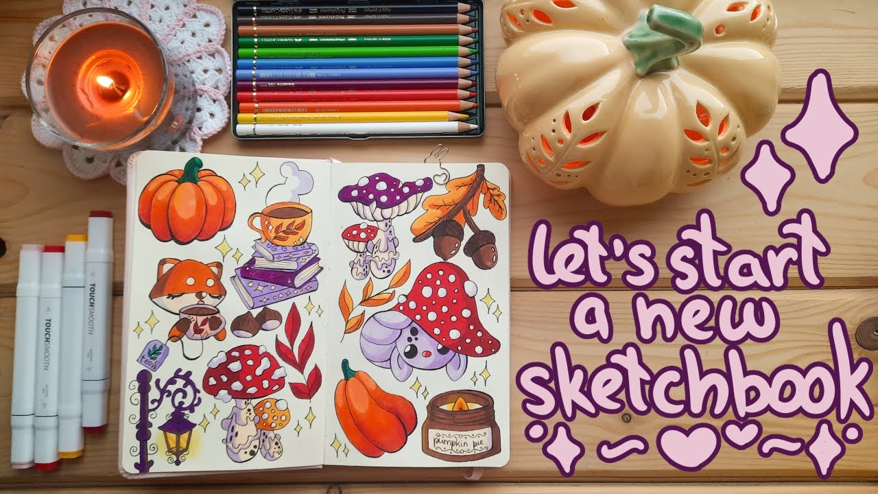 goodbye autumn 🍂✨ let's start a new sketchbook ⸜( *ˊᵕˋ* )⸝