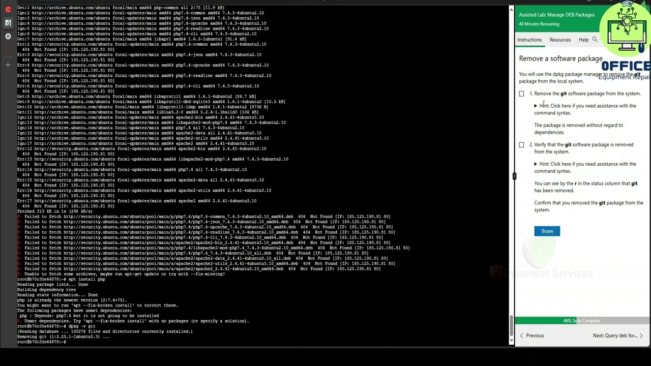 16 Assisted Lab: Manage DEB Packages | CompTIA TestOut