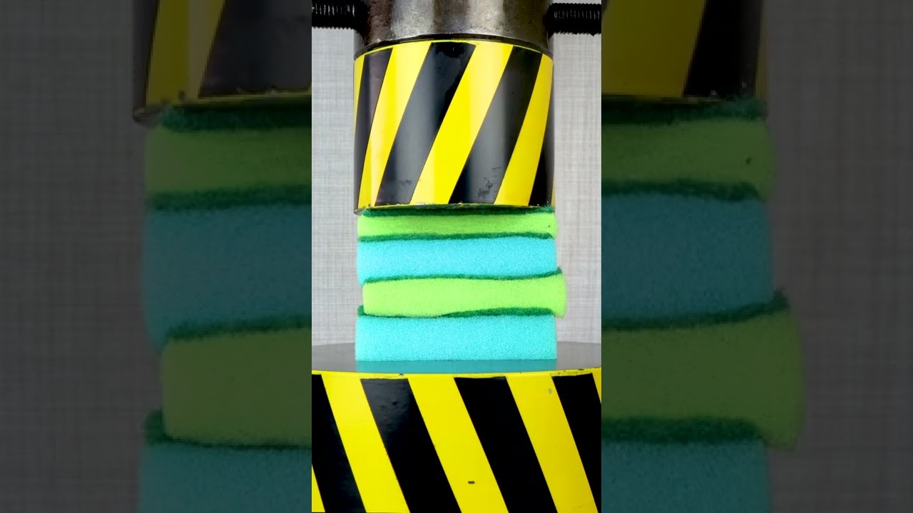 Hydraulic Press vs Sponge #shorts