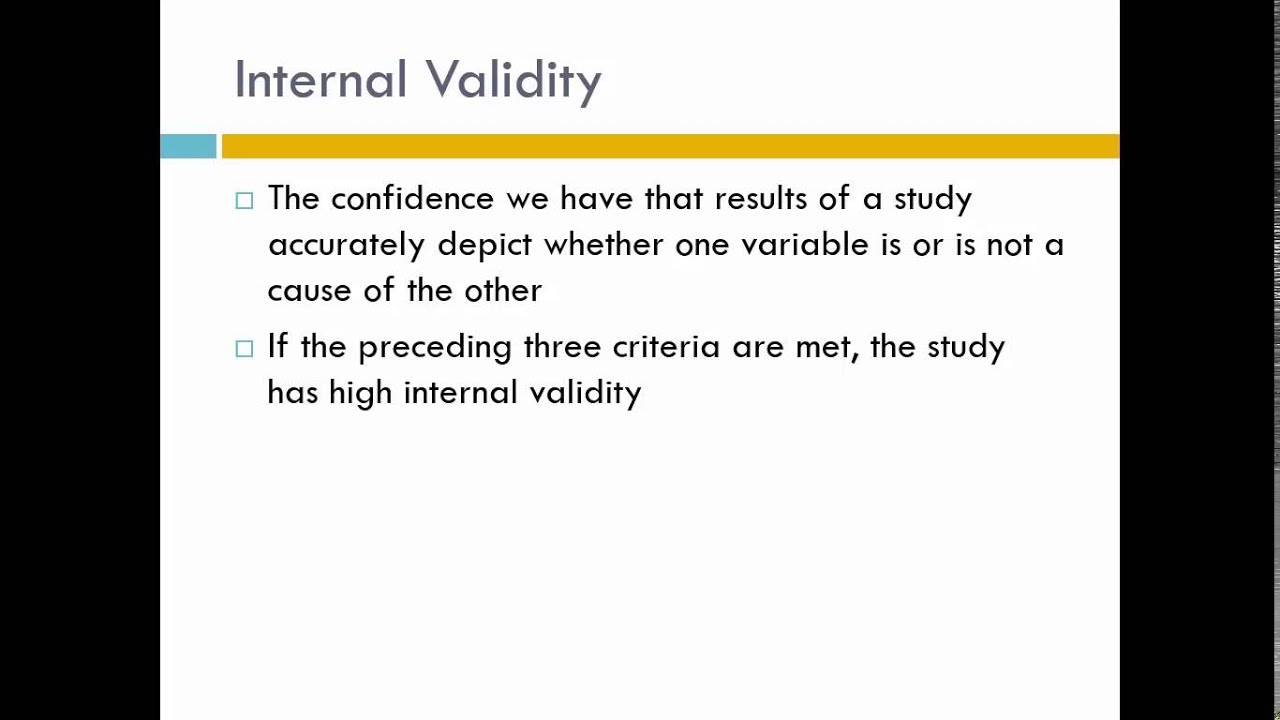 Causality and Internal validity