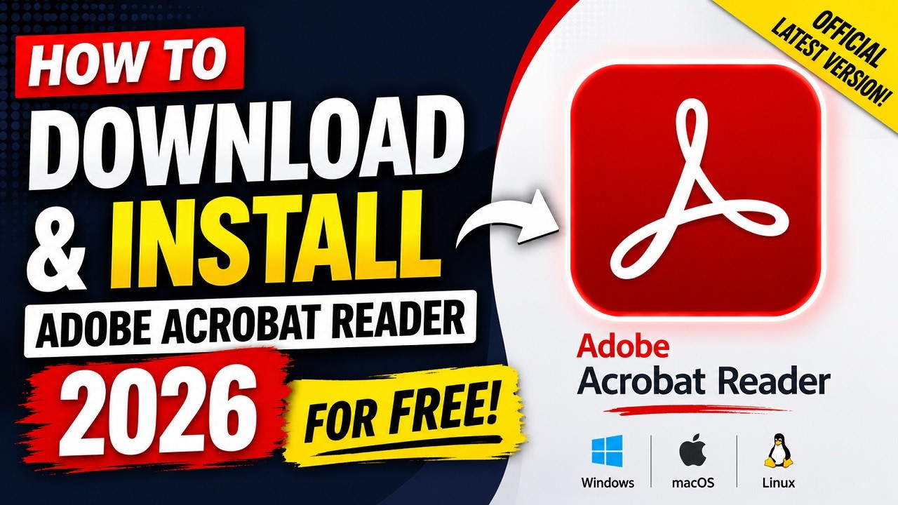 How to Download and Install Adobe Acrobat Reader 2026 Free on Windows 10/ 11 (Step-by-Step Tutorial)