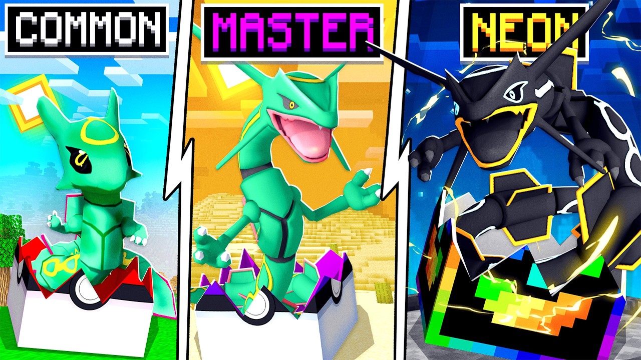 Upgrading Lucky Blocks To NEON POKEMON (minecraft)