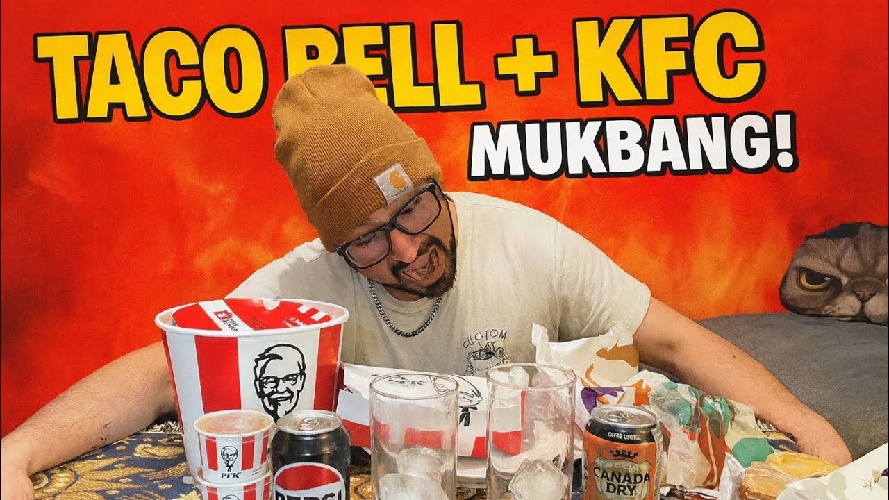 MY FIRST EVER MUKBANG - TACO BELL & KFC