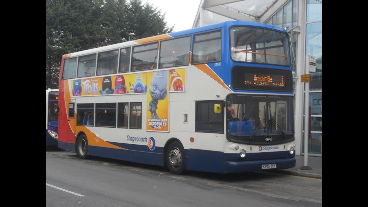 Stagecoach Midland Red ADL Trident ALX400 18407 KX06 JXY on route 1 to Brackmills