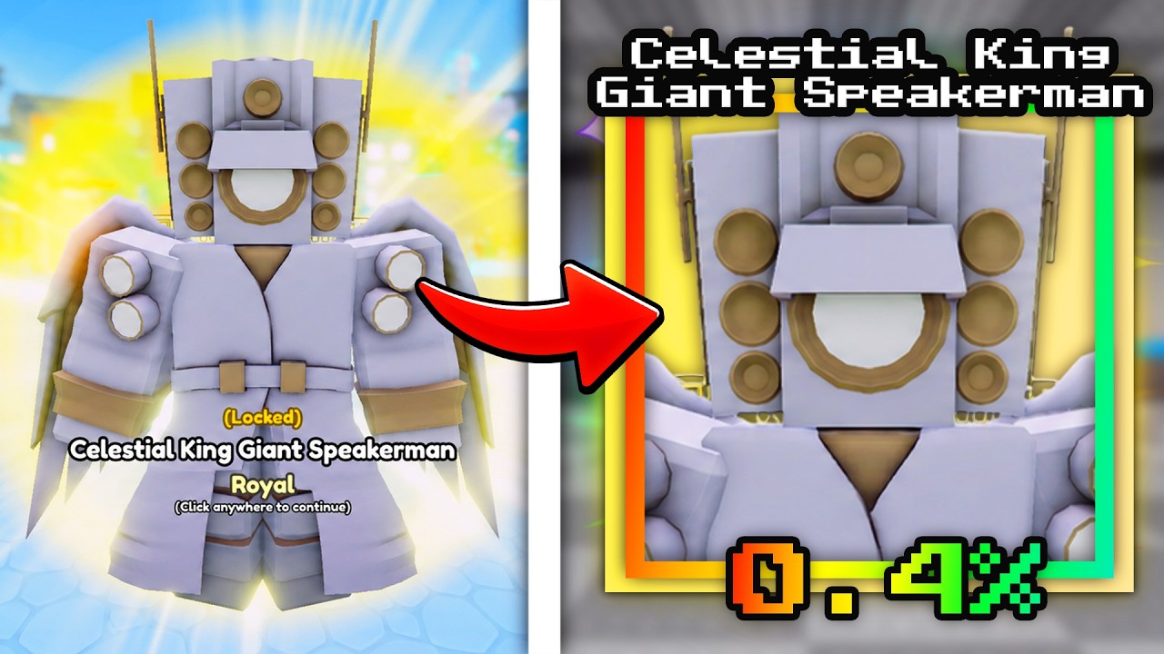 Я открыл 0,4% CELESTIAL KING SPEAKERMAN в Skibidi Masters Tower Defense..