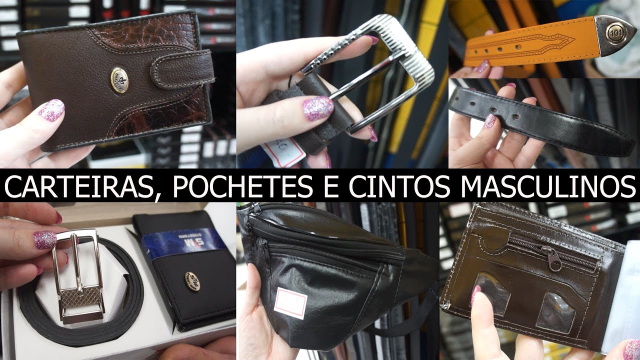 CINTOS, CARTEIRAS E POCHETES MASCULINAS NA 25 DE MARÇO - LOJA COMERCIAL JORDÃO