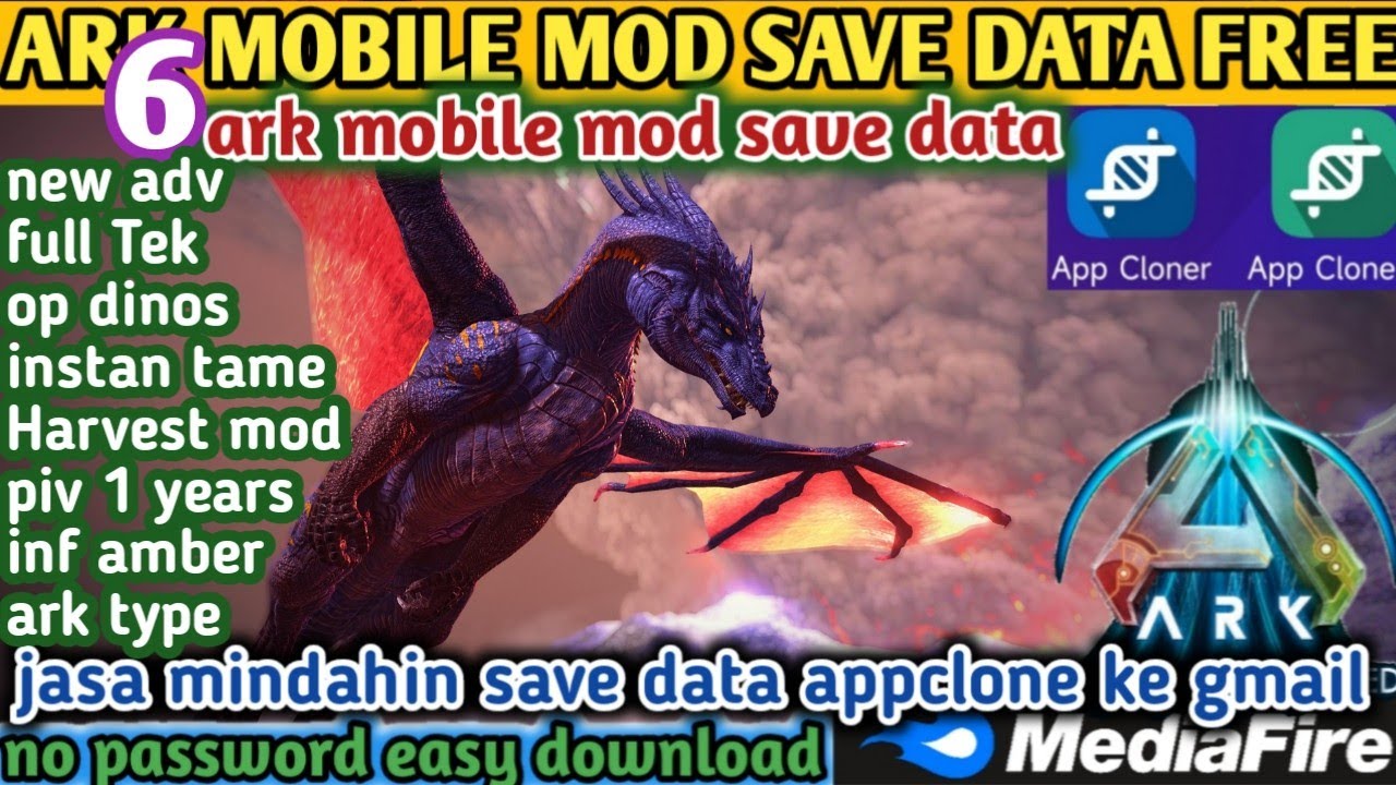 6 mod ark mobile save data best | New adventure taste meat all Tek blueprint.