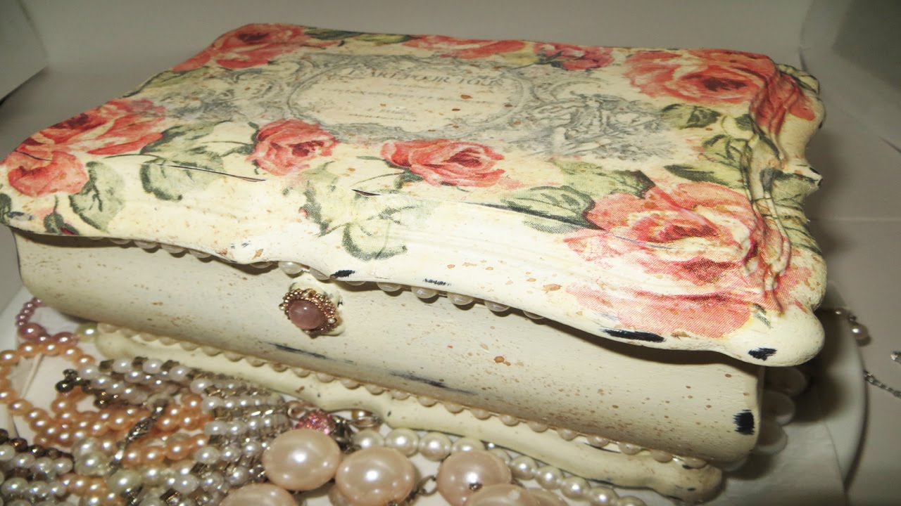 DIY Decoupage Jewelry Box Annie Sloan Upcycle