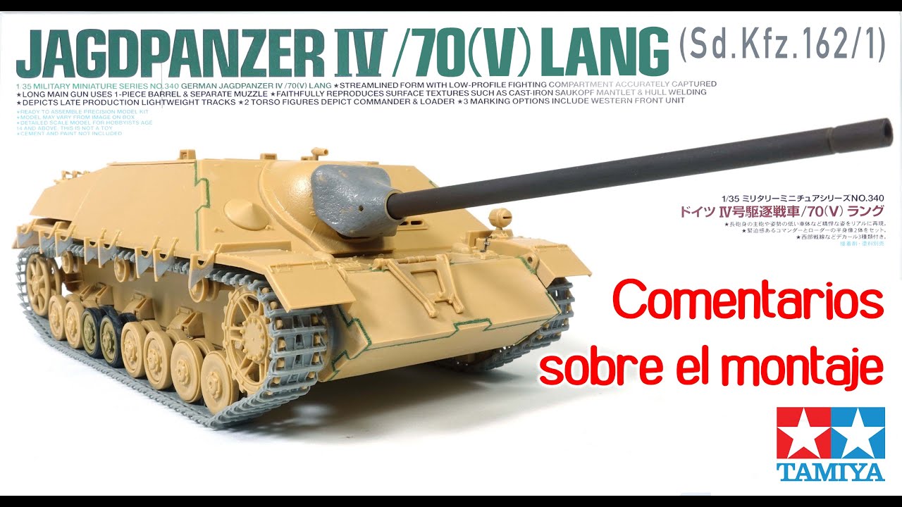 Jagdpanzer IV/70(V) lang de Tamiya 35340 revisi&oacute;n del montaje