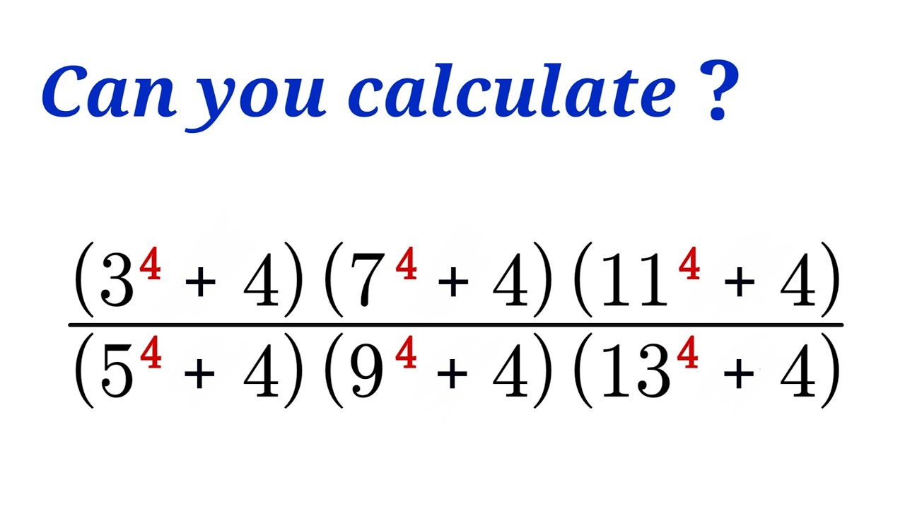Are you able to solve this? CALCULATORS NOT ALLOWED!