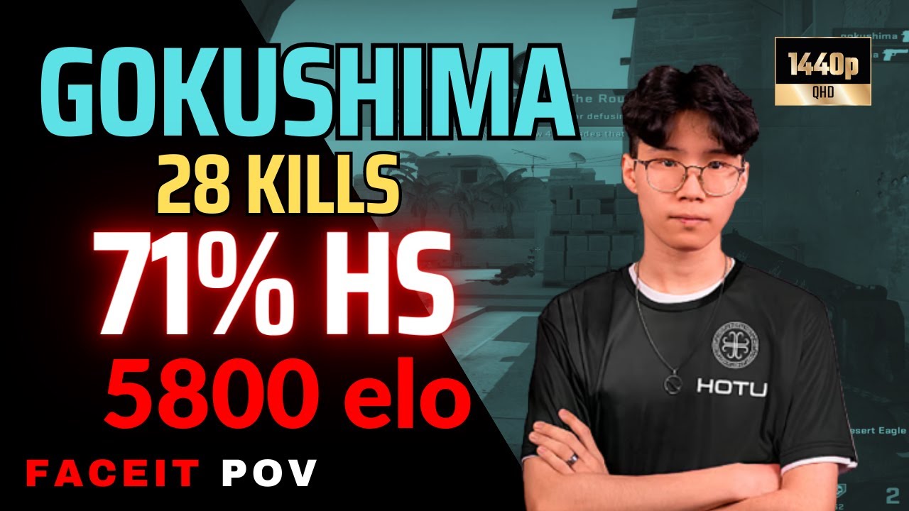 CSGO POV Gokushima 28 Kills 71%HS 🔥 Mirage 5.8k elo FACEIT top 24 WORLD