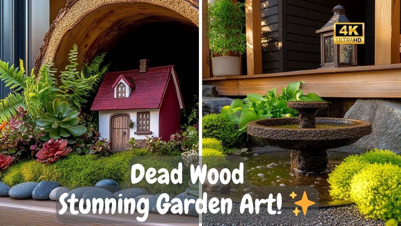 🪵 Превратите сухие ветки в потрясающие садовые украшения | 10 гениальных идей по переработке мате...