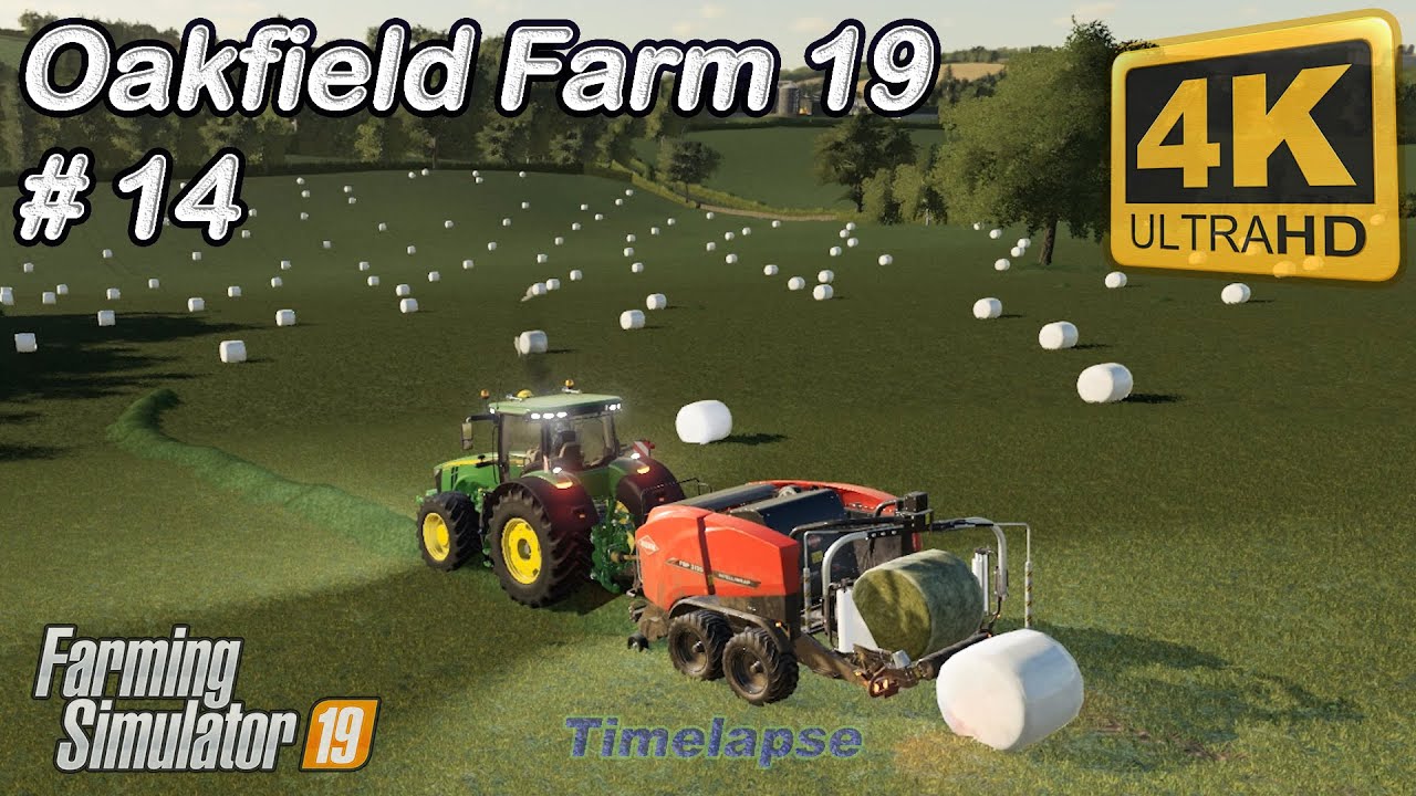Oakfield Farm 19 | Building BGA & sheds, buying field & making silage bales | FS19 TimeLapse #14| 4K