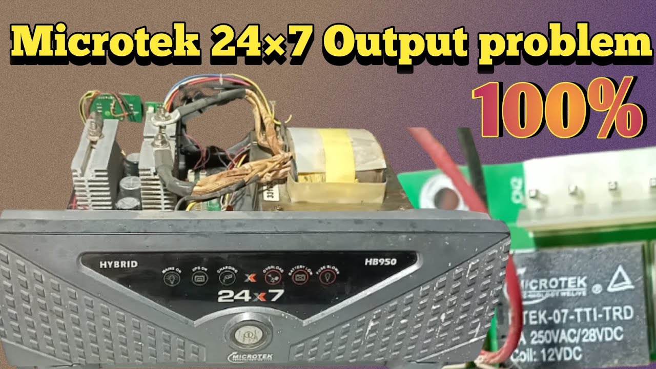 Microtek 24×7 Inverter Output problem Solution||inverter backup mode no output problem||