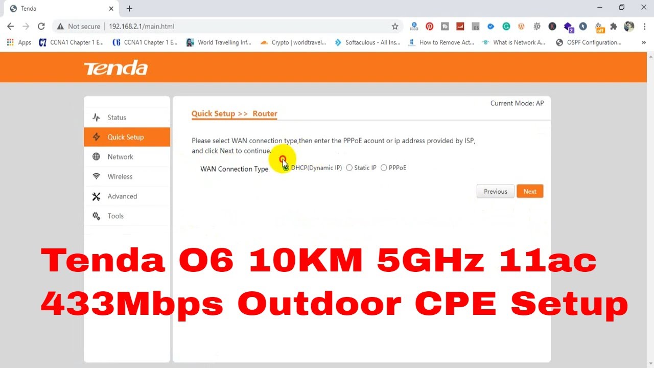 How To Configure Tenda O6 5GHZ as Router mode  | Technical Hakim