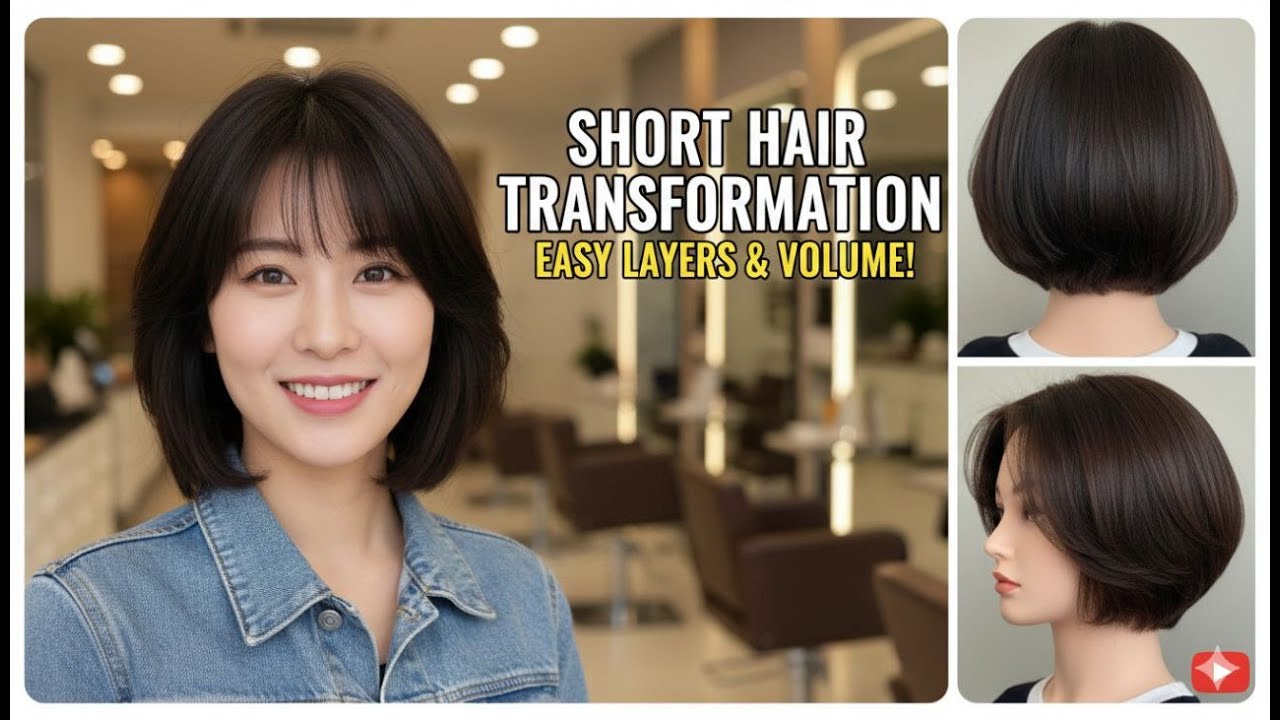 DIY Short Haircut at Home! Achieve Salon Quality Layers & Bounce Step by Step