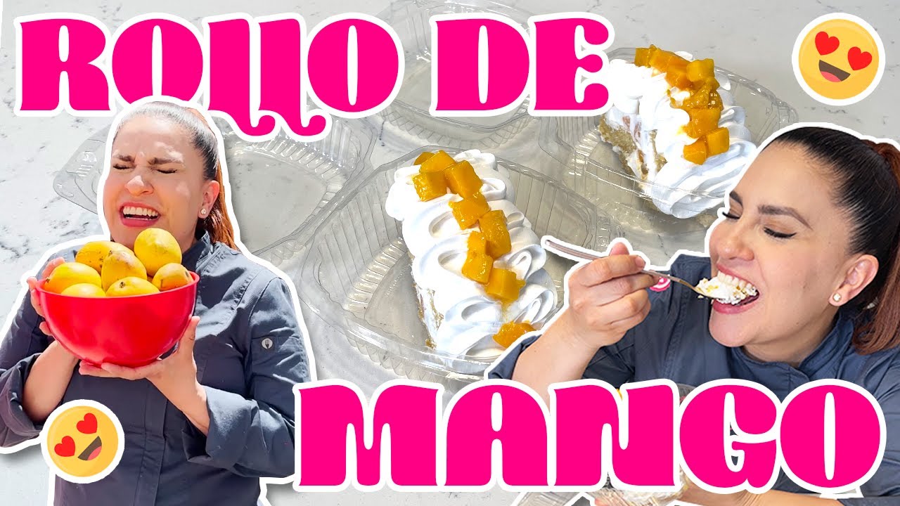 Como hacer ROLLO DE MANGO 🥭🎂🧻🤩 ROLLO DE MANGO PARA VENDER