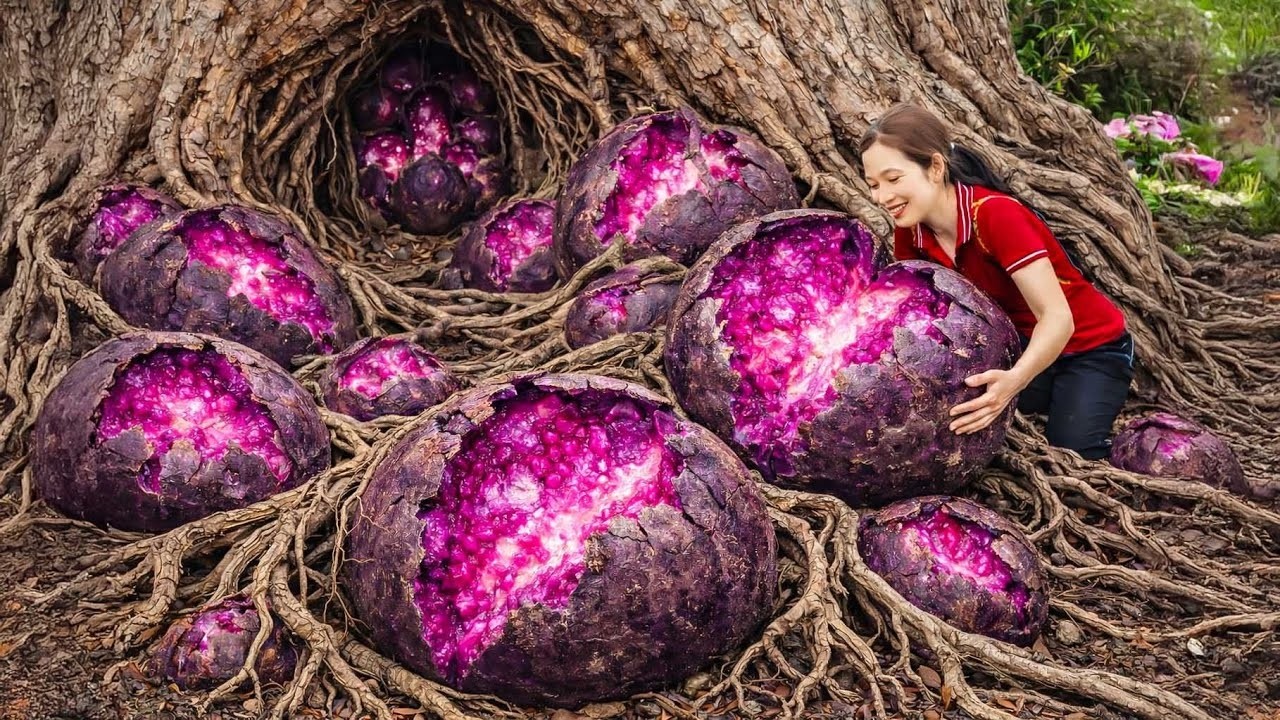 Women Harvesting Yams in the Deep Flooded Forest and Bring Them to Sell at the Market | Flood forest