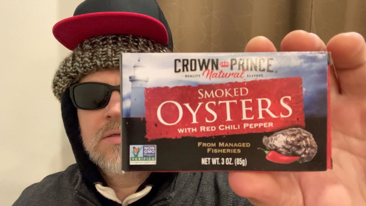 Crown Prince Natural, Smoked Oysters, with Red Chili Peppers   Taste Test & Food Review