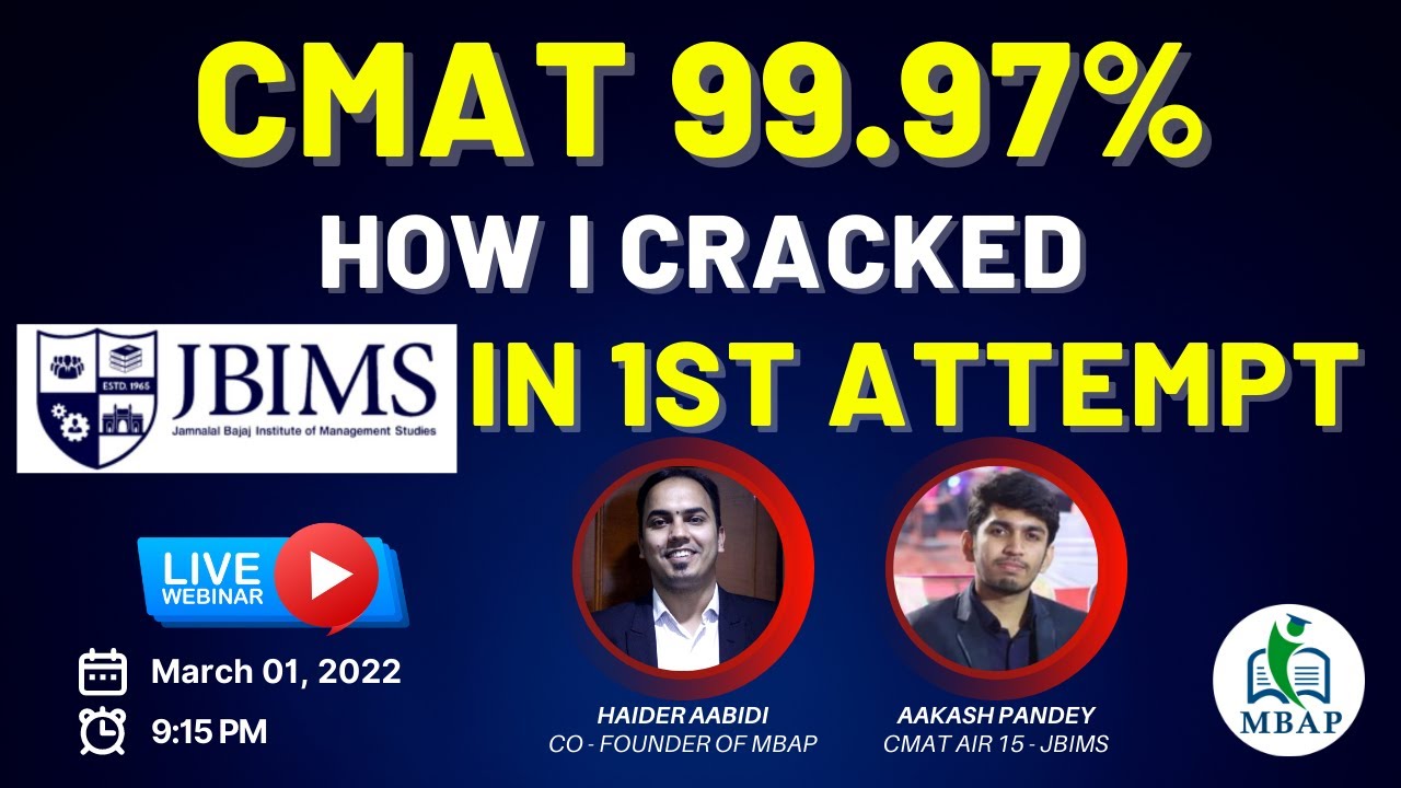 How I Cracked JBIMS in 1st Attempt | CMAT 2022 Exam | Interview Session with Akash Sir - CMAT AIR 15