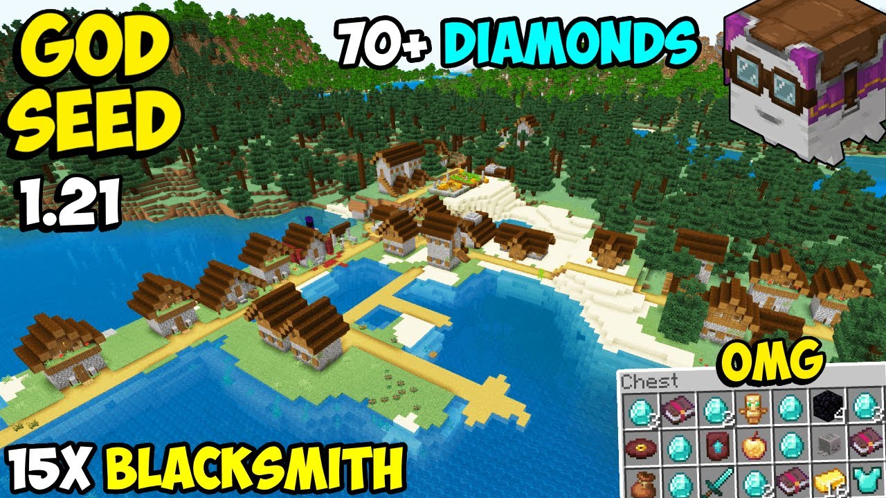 🔥 Ultimate [God Seed] for Minecraft 1.21 Bedrock | 11 Blacksmith Village |New Seed Minecraft 1.21.92
