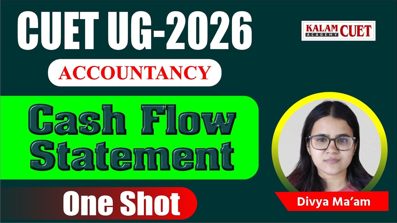 CUET UG 2026 | Accountancy | Accountancy  Cash flow statement  | (Top 20 MCQ )