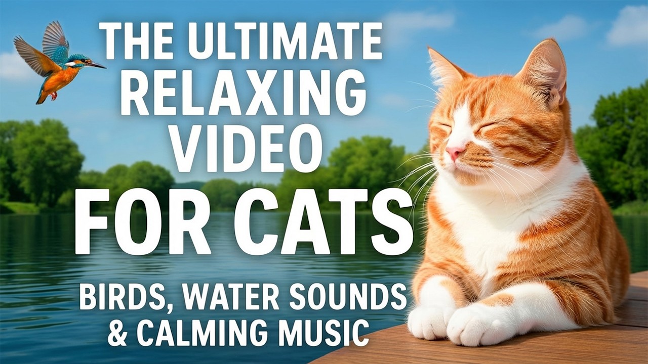 The Ultimate Relaxing Video for Cats 🐈‍⬛  Birds, Water Sounds & Calming Music 😺🐾