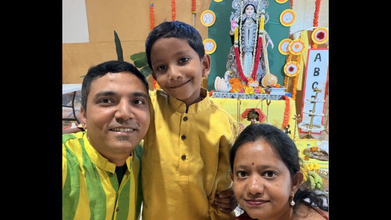 Our first Saraswati Pujo in USA at DFW