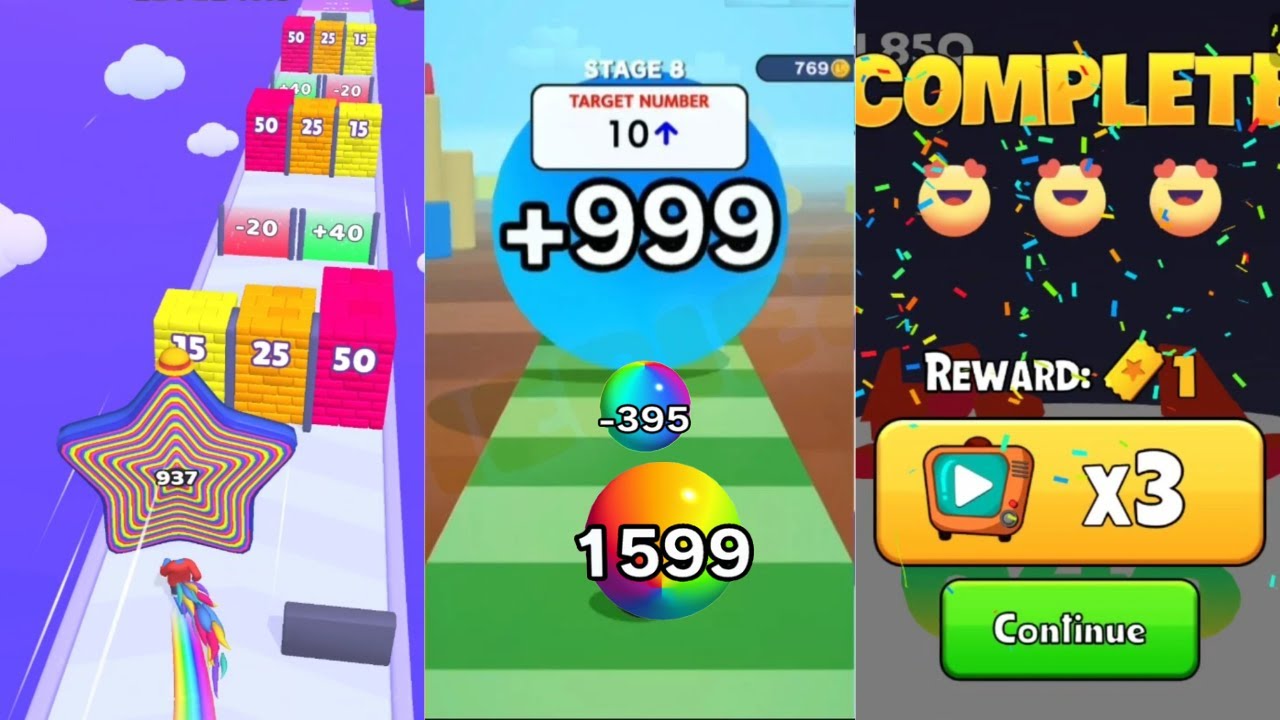 2048 | Layer Man Run 3D vs Merge Number Run Master vs Calculate Ball Run #ballgamezone