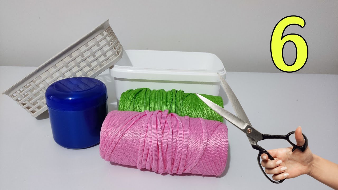 PLASTİK KAPLAR İLE YAPILABİLECEK 6 FİKİR / MAKE AWESOME BASKETS WITH CHEAP CONTAINERS ❤
