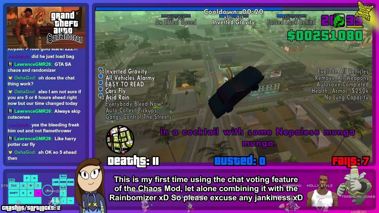 Forced to Fly | GTA: San Andreas (Chat Voted Chaos Rainbomizer) Highlight