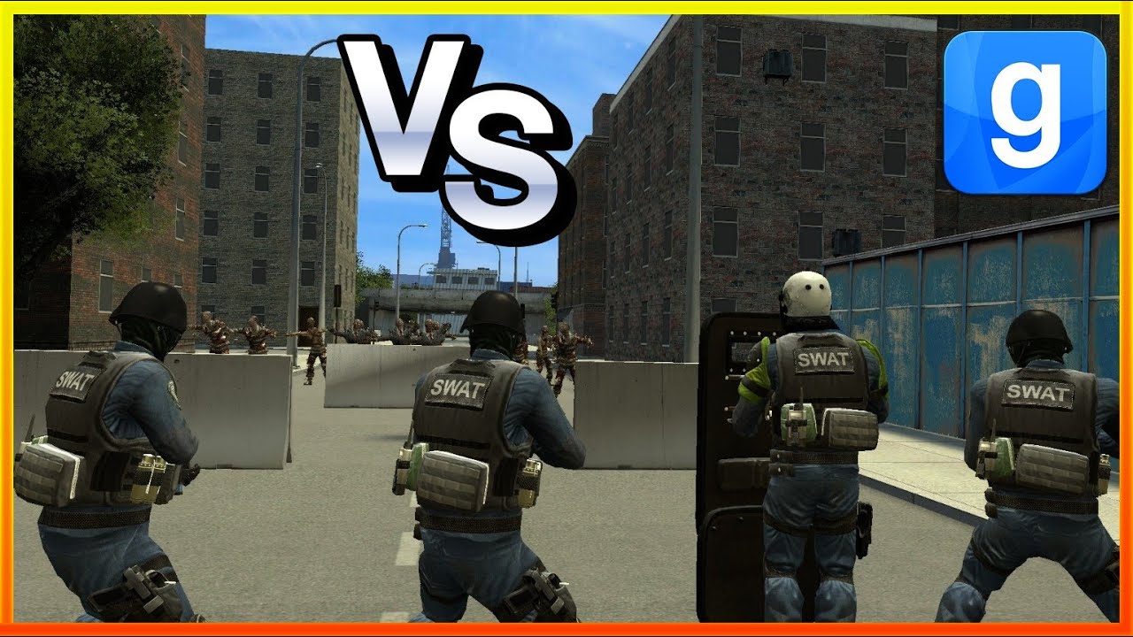 PAYDAY 2 SWAT VS Zombies SNPC Fight Garry's Mod