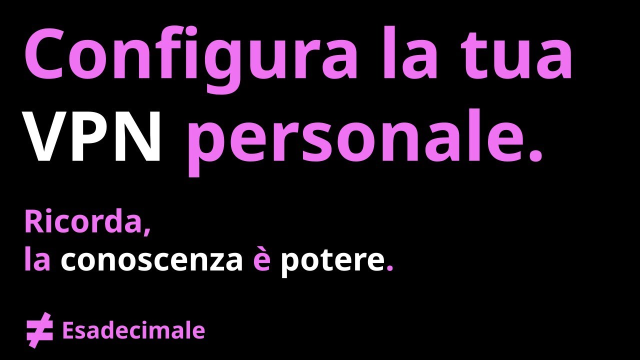Non devi pagare un provider di VPN. Utilizza la tua VPN!