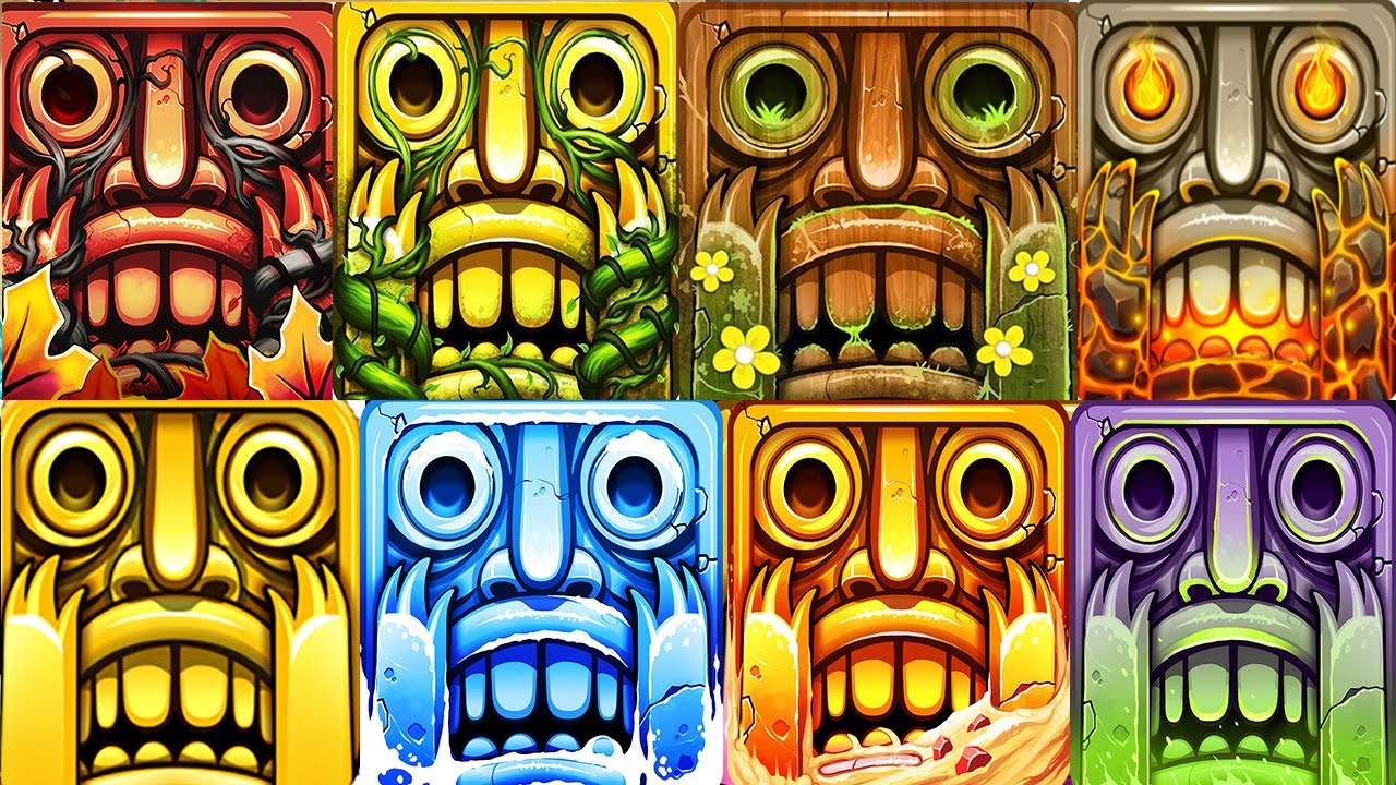 TEMPLE RUN 2 ALL 8 MAPS - WITH 8 DIFFERENT RUNNERS
